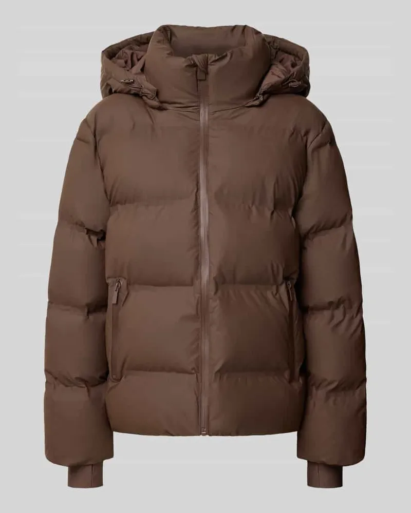 Neo Noir Steppjacke mit abnehmbarer Kapuze Modell 'Fox C Dunkelbraun