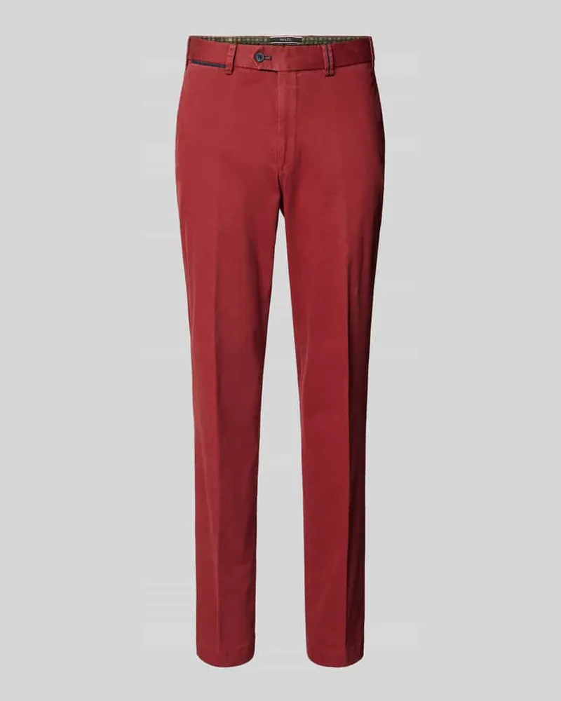 Hiltl Slim Fit Chino mit Bügelfalten Modell 'PEAKER Rot