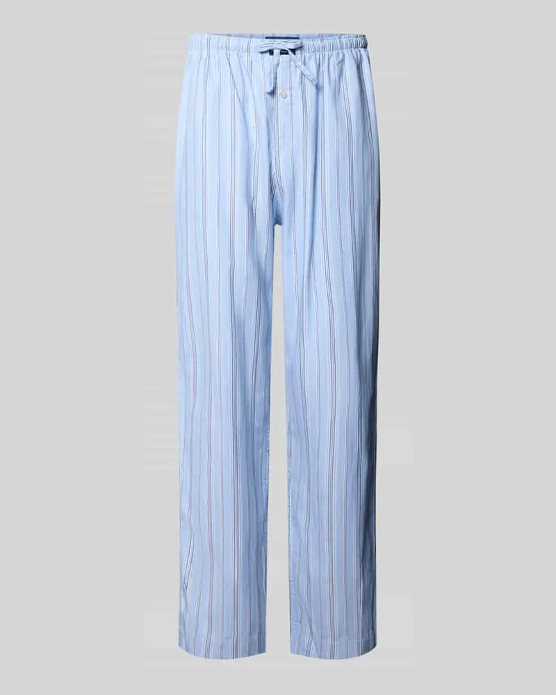 Ralph Lauren Regular Fit Pyjama-Hose aus reiner Baumwolle Blau