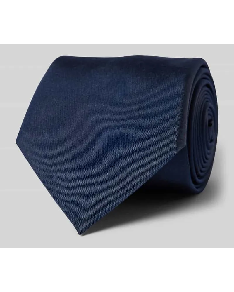 HUGO BOSS Krawatte mit Label-Patch Marine