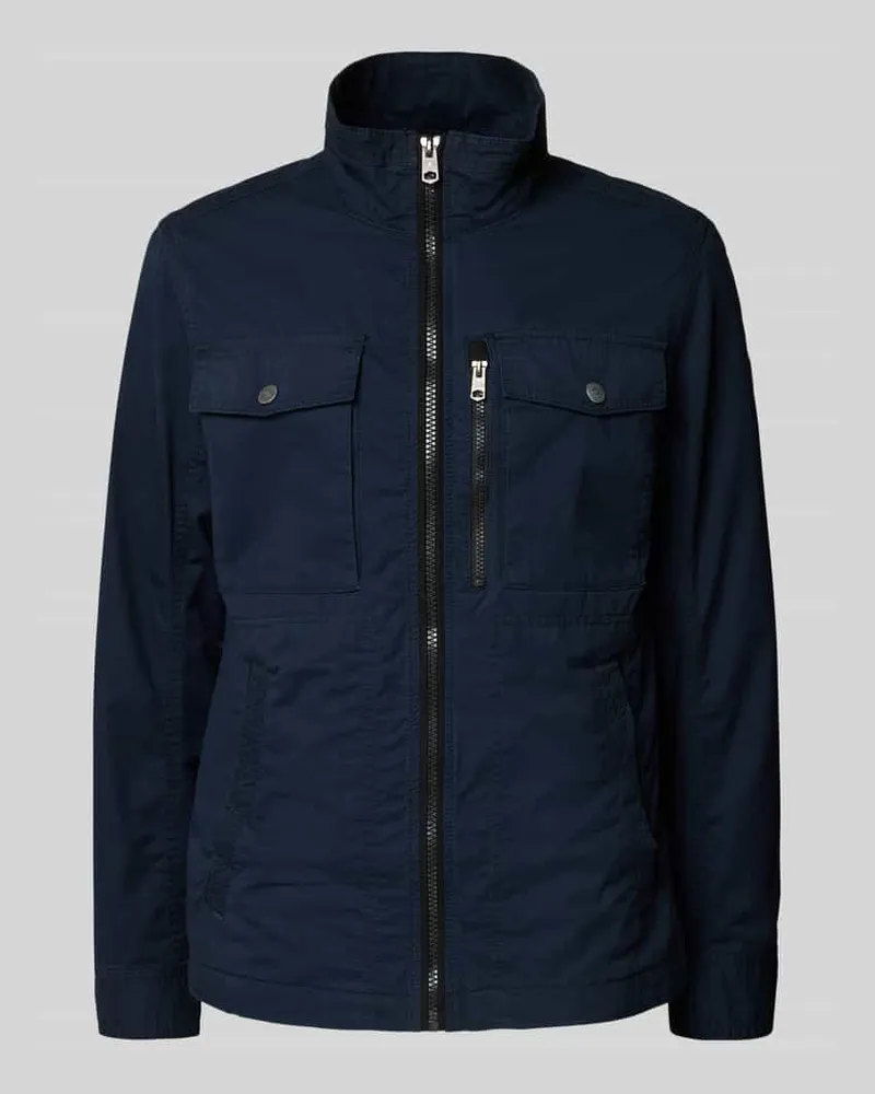 Tom Tailor Regular Fit Jacke aus reiner Baumwolle Marine