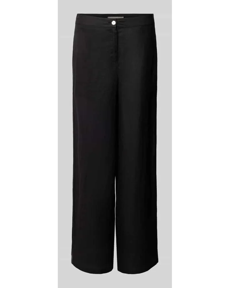 (THE MERCER) N.Y. Leinenhose in unifarbenem Design Black