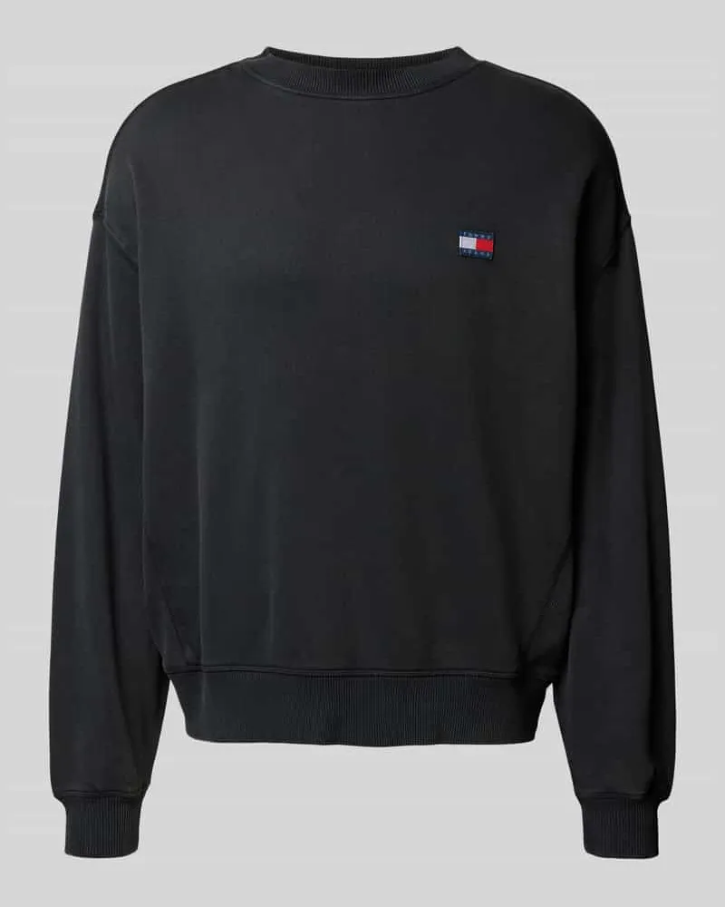 Tommy Hilfiger Regular Fit Sweatshirt aus reiner Baumwolle Black