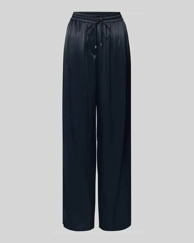 HUGO BOSS Wide Leg Hose aus reiner Viskose Modell 'TAVATI Marine