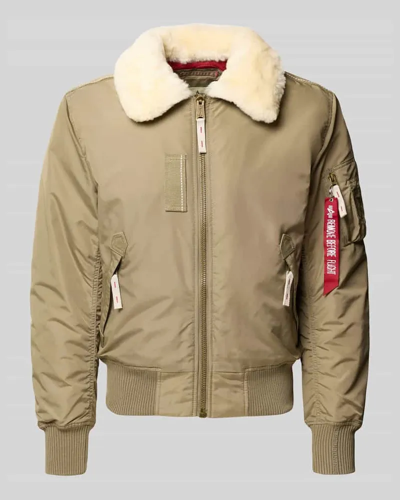 Alpha Industries Jacke mit Reißverschluss Modell 'INJECTOR Khaki