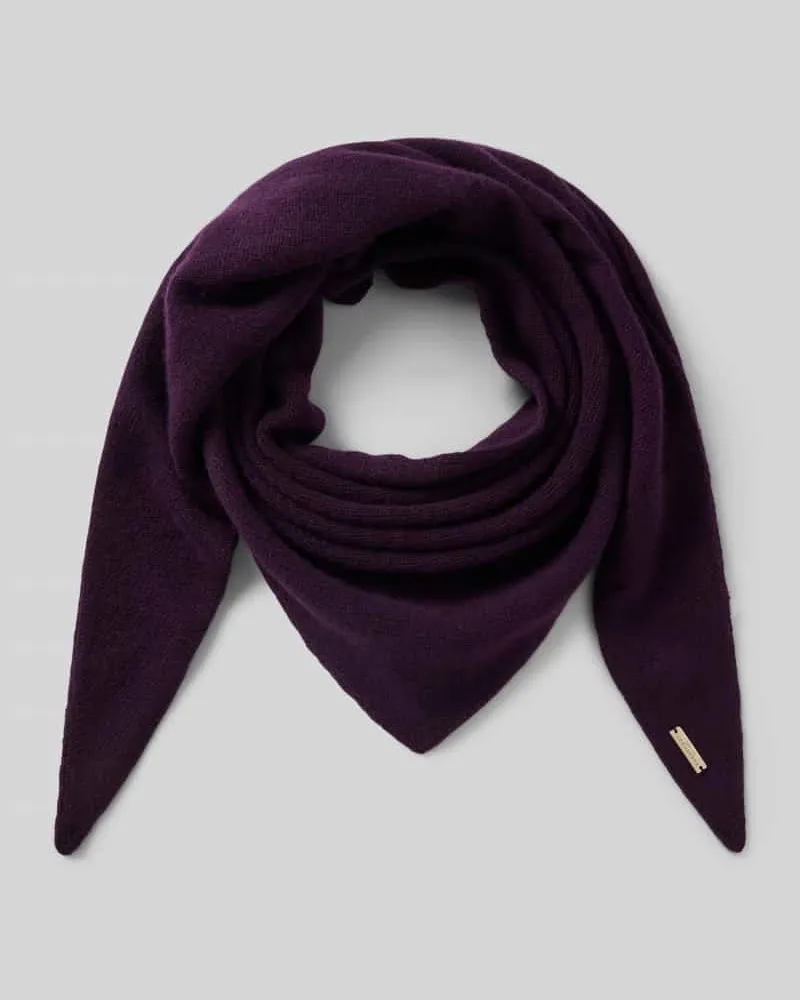 Seeberger Dreieckstuch aus reinem Kaschmir Aubergine