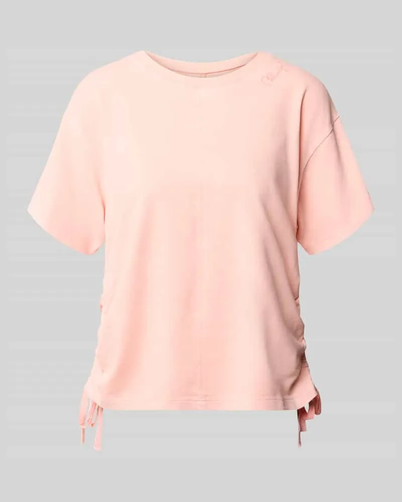 Marc Cain Sweatshirt mit seitlichen Kordelzügen Rosa