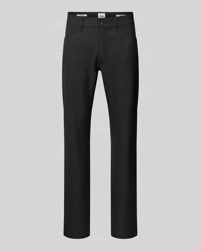 Brax Straight Fit Stoffhose mit 5-Pocket-Design Anthrazit