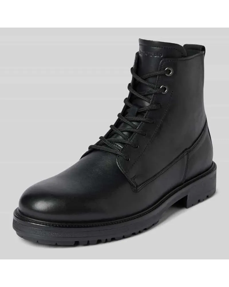 Marc O'Polo Boots aus Leder mit Schnürung Black