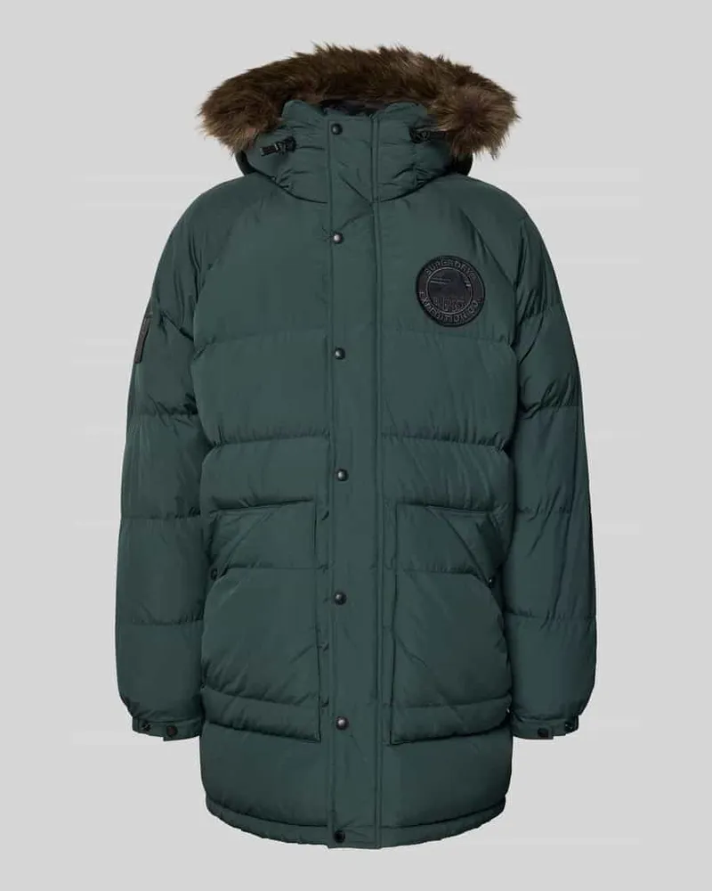 Superdry. Steppjacke mit Label-Patch Modell 'Everest Oliv