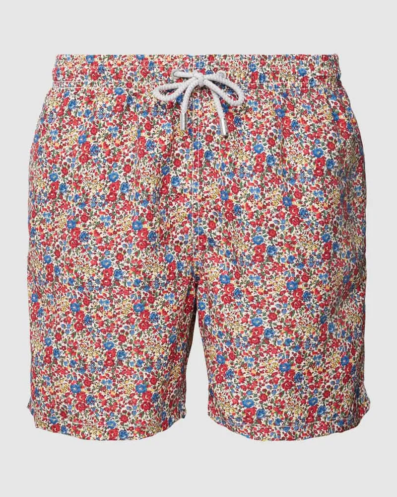 MC2 Saint Barth Badehose mit Allover-Muster Modell 'GUSTAVIA Rot