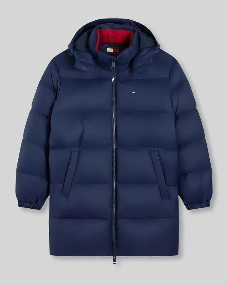 Tommy Hilfiger Daunenmantel mit seitlichen Eingrifftaschen Dunkelblau