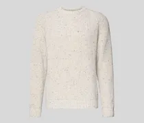 Regular Fit Strickpullover aus Baumwoll-Woll-Mix Modell 'KIAANO