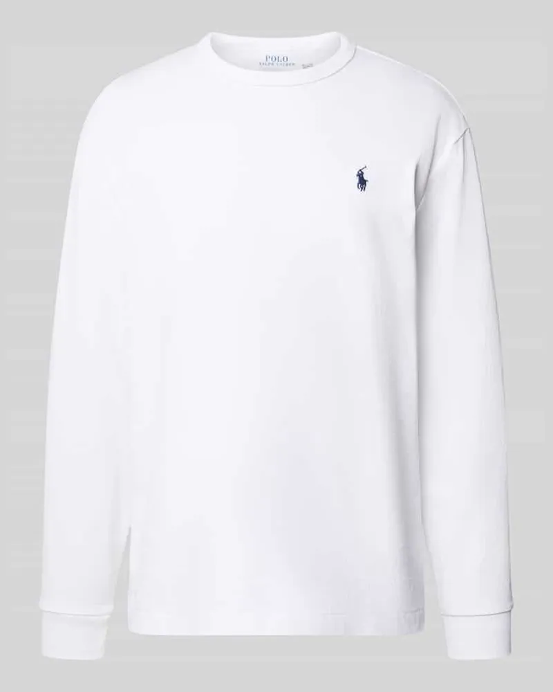 Ralph Lauren Longsleeve mit Label-Stitching Weiss