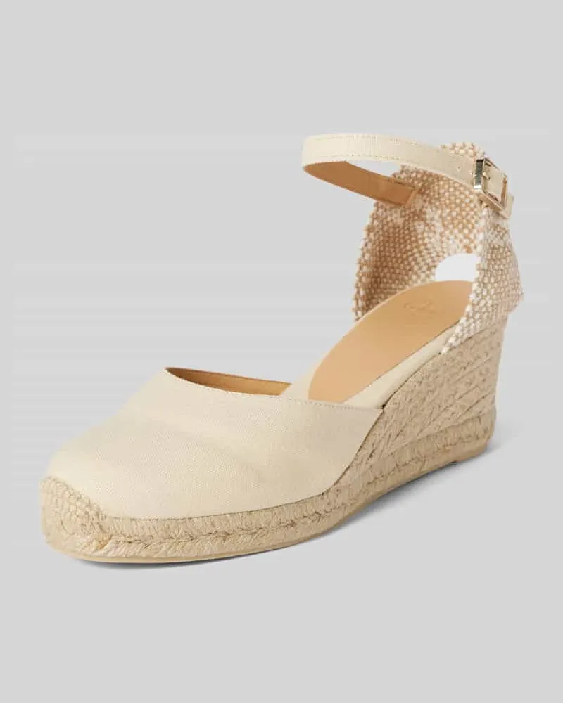 Castañer Wedges mit Fesselriemen Modell 'CAROL Offwhite