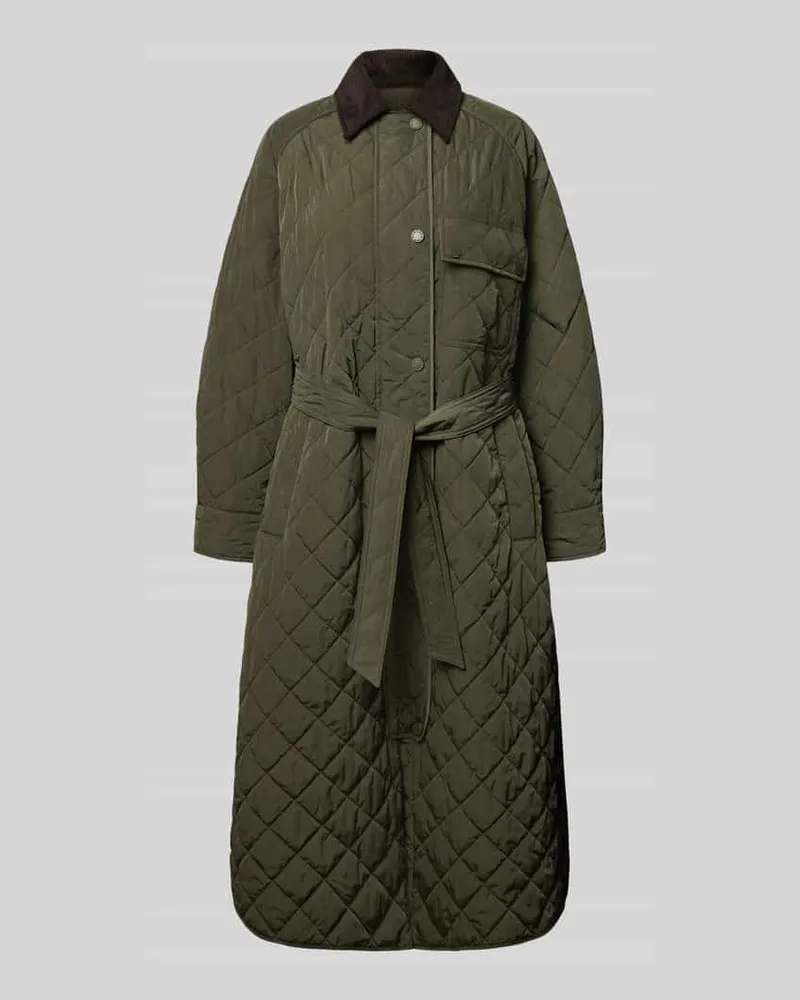 Max Mara Comfort Fit Steppmantel mit Kamelhaar-Anteil Modell 'COCCOLE Khaki