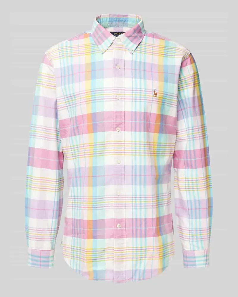 Ralph Lauren Classic Fit Freizeithemd mit Button-Down-Kragen Pink