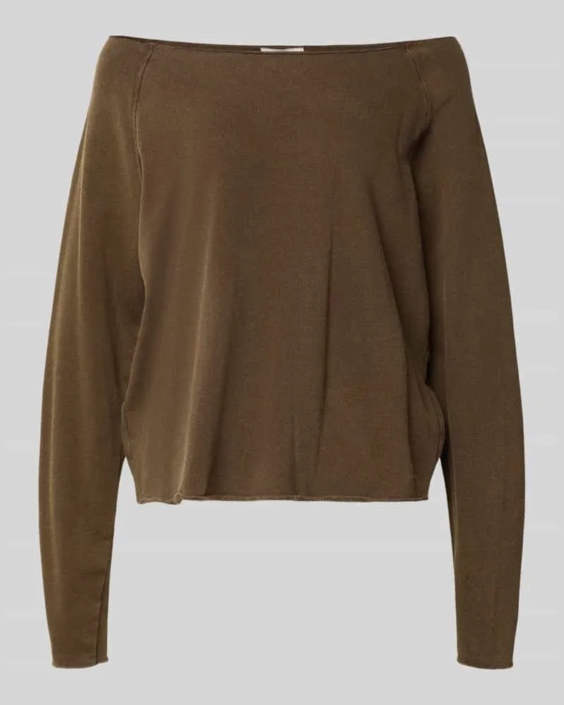 American Vintage Sweatshirt mit U-Boot-Ausschnitt Modell 'BTOWN Dunkelbraun