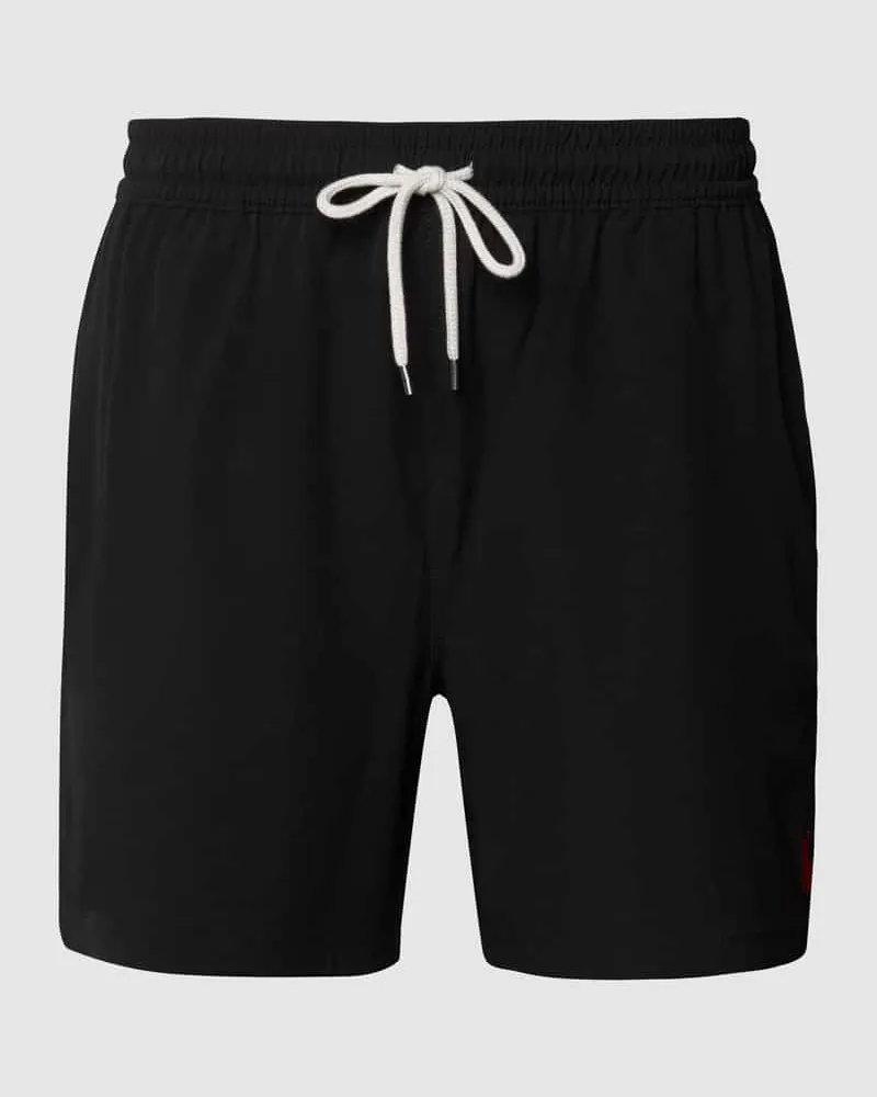 Ralph Lauren Badehose mit kontrastiven Details Black