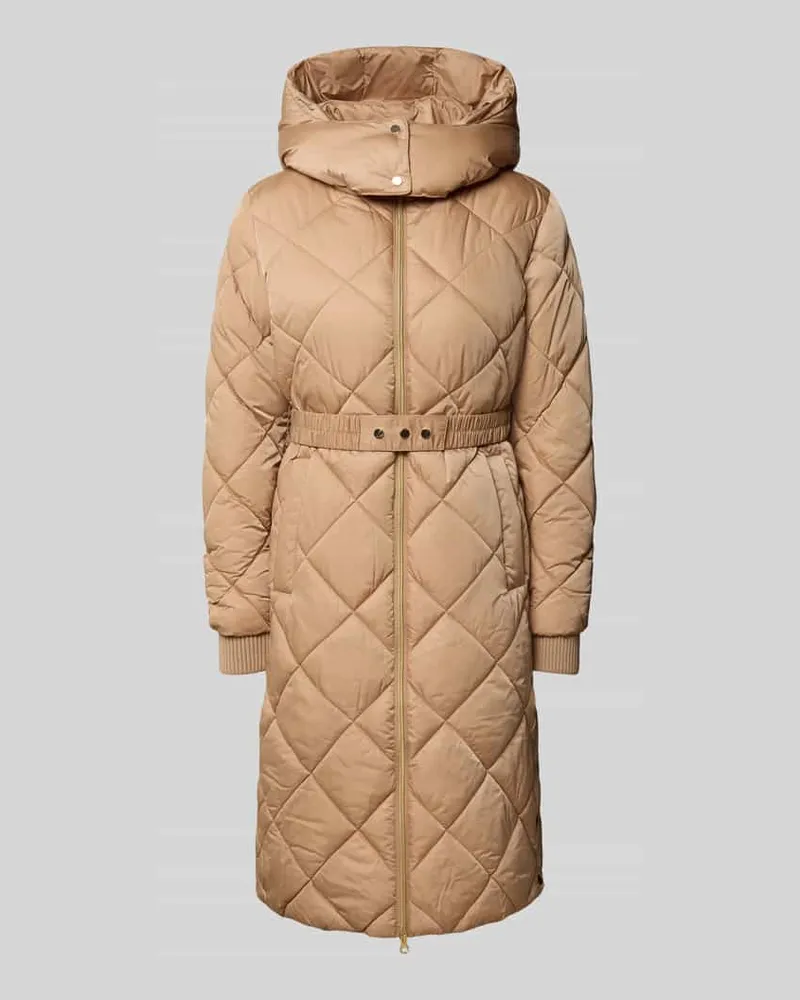 S.Oliver Regular Fit Steppmantel mit Zweiwege-Reißverschluss Cognac
