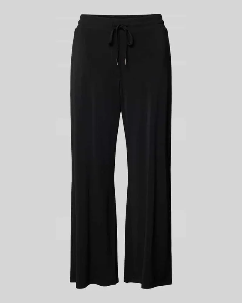COMMA Stoffhose mit elastischem Bund Black