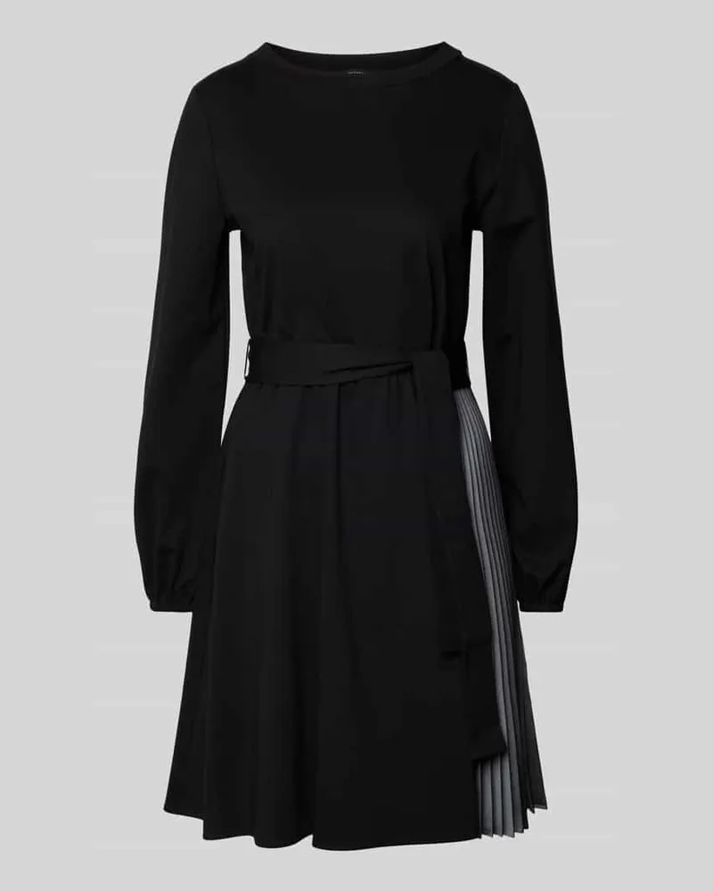 Max Mara Knielanges Kleid mit Taillengürtel Modell 'RIVIERA Black