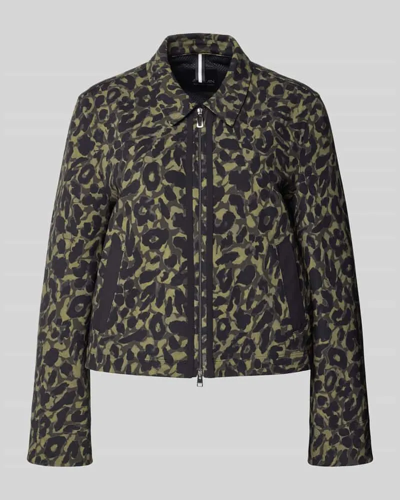 Marc Cain Regular Fit Blazer mit Reißverschluss Khaki