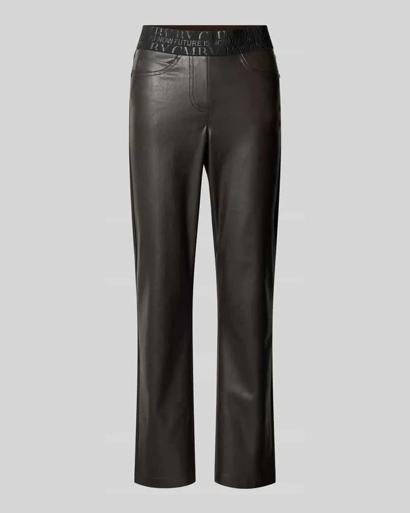Cambio Bootcut Hose in verkürzter Passform Modell 'FELICE Dunkelbraun