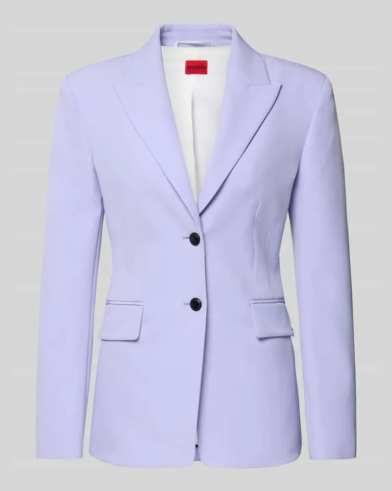 HUGO BOSS Slim Fit Longblazer mit Abnähern Modell 'ASMALLA-1 Flieder