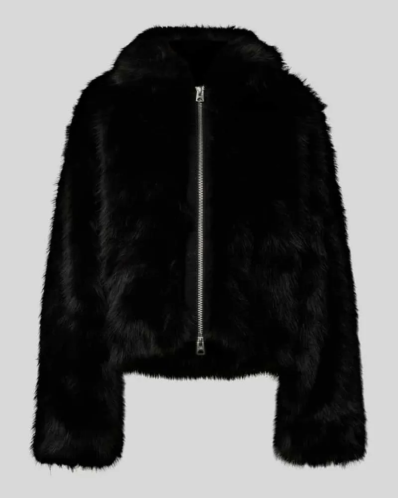 Weekday Jacke aus Kunstfell Modell 'Yara Black