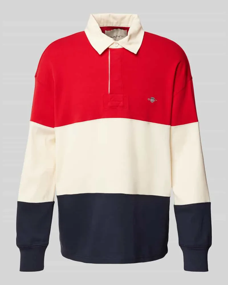 Gant Sweatshirt mit Label-Stitching Rot