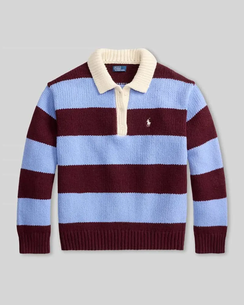 Ralph Lauren Relaxed Fit Pullover aus Woll-Mix Hellblau