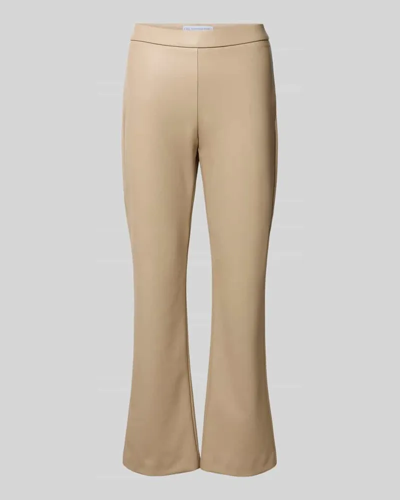 RAFFAELLO ROSSI  Flared Bootcut Hose in Leder-Optik Modell 'MACY Sand