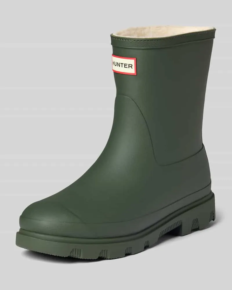Hunter Gummistiefel mit profilierter Sohle Khaki