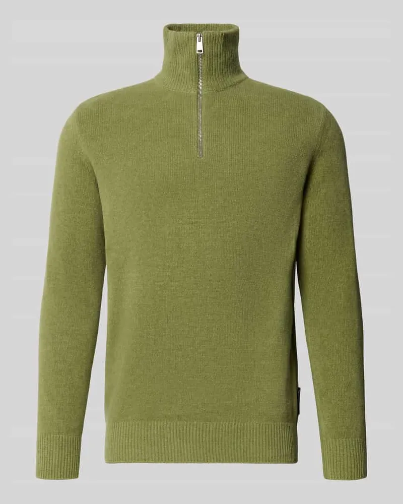 Marc O'Polo Pullover mit Troyerkragen Gruen