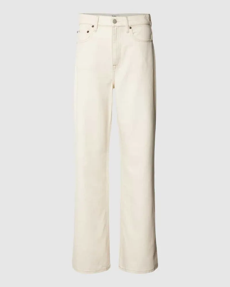 Ralph Lauren Wide Leg Jeans im 5-Pocket-Design Offwhite