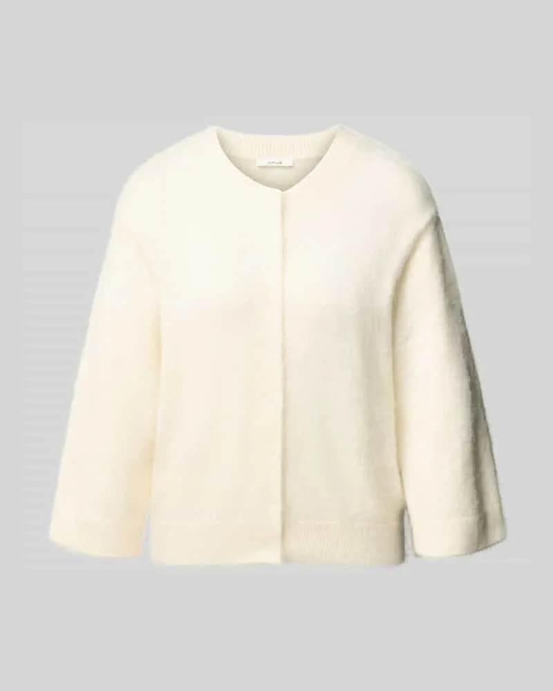 OPUS Strickjacke aus Woll-Mohair-Mix Modell 'Disille Sand