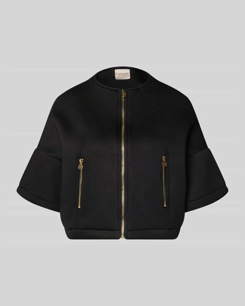 Rinascimento Jacke mit 1/2-Arm und Reißverschlusstaschen Black