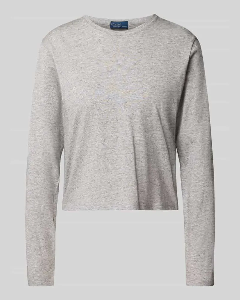 Ralph Lauren Regular Fit Longsleeve aus Baumwoll-Modal-Mix Mittelgrau