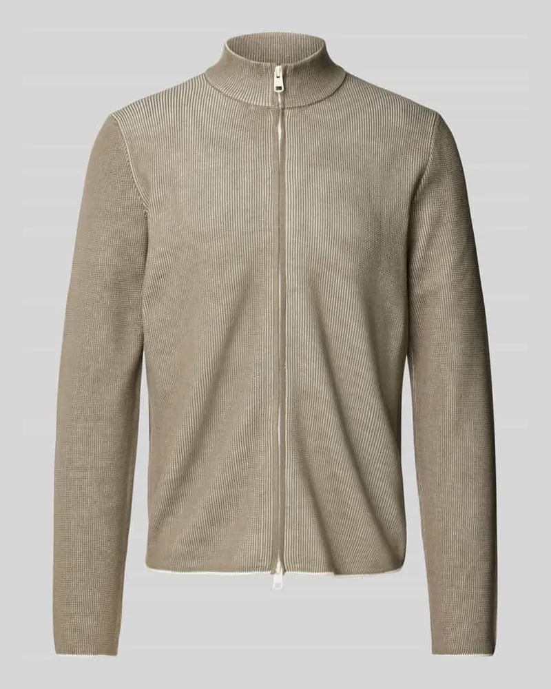 cinque Strickjacke mit Zweiwege-Reißverschluss Modell 'Nupio Oliv
