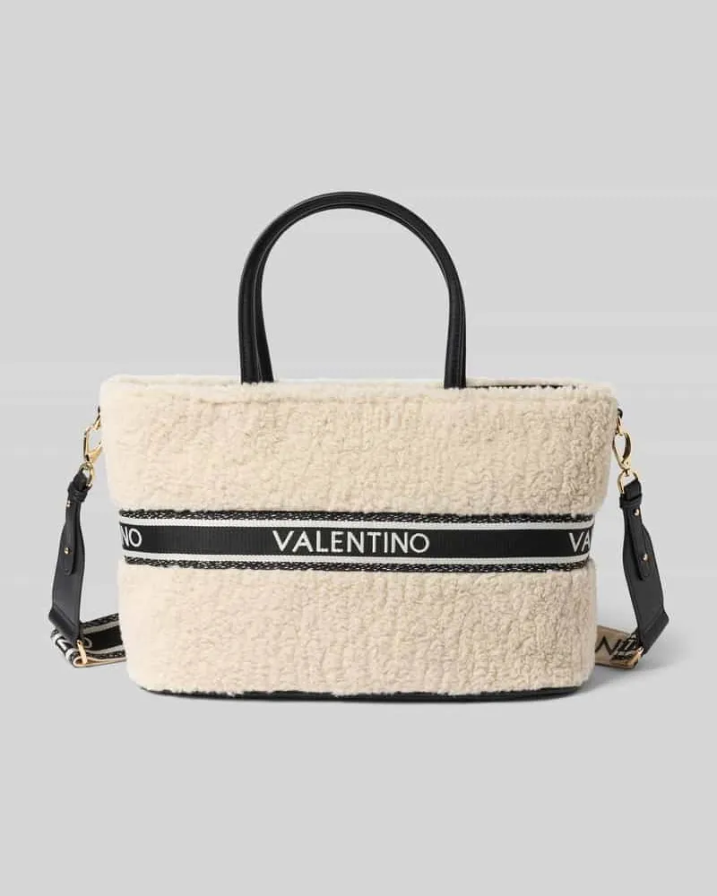 Valentino Bags Shopper mit Logo-Tape Modell 'JANE Ecru