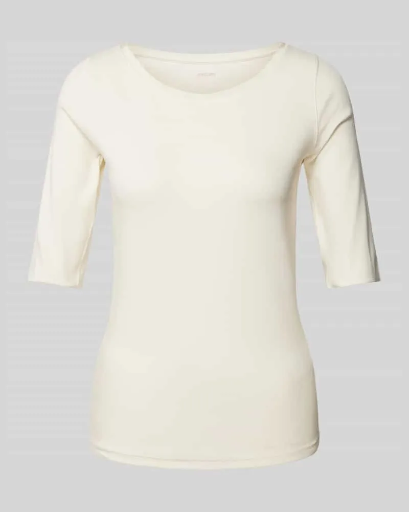 Marc Cain T-Shirt mit Rundhalsausschnitt Offwhite