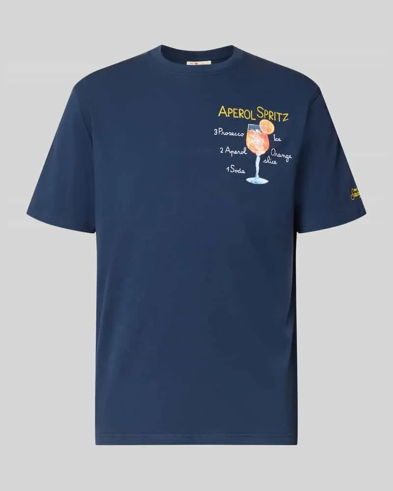 MC2 Saint Barth T-Shirt mit Stitchings Modell 'PORTOFINO Marine