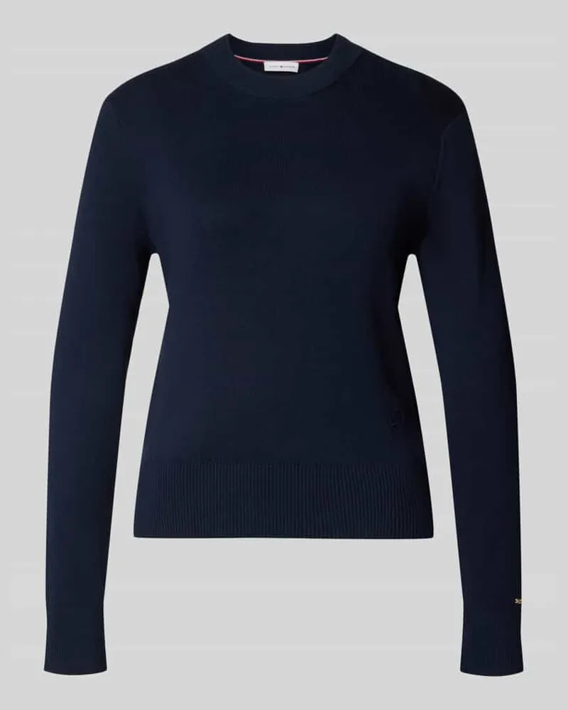 Tommy Hilfiger Regular Fit Pullover aus reiner Baumwolle Marine