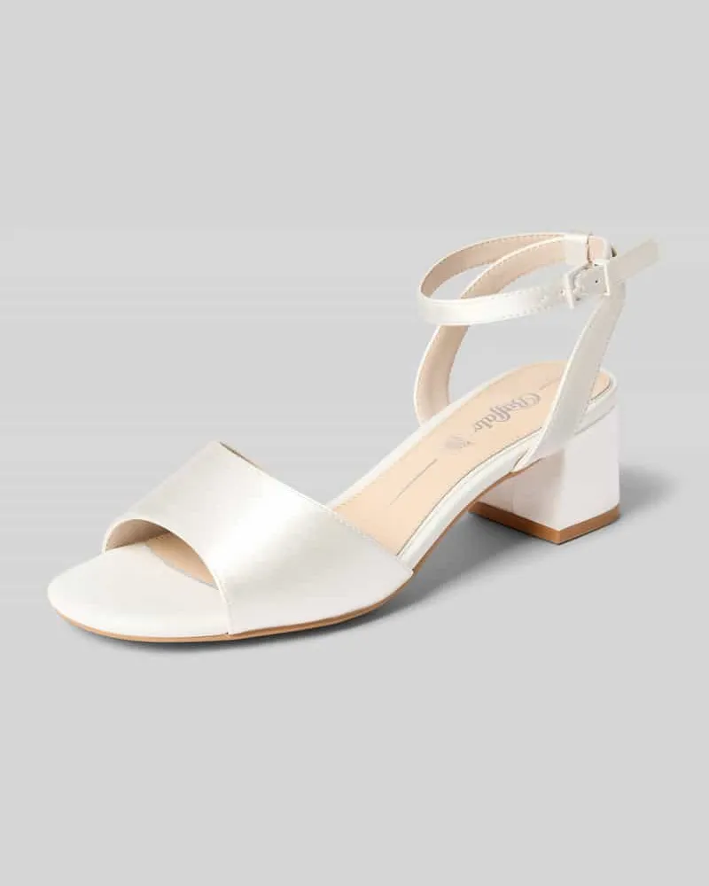 Buffalo Sandalette mit Blockabsatz Modell 'BEATE Weiss