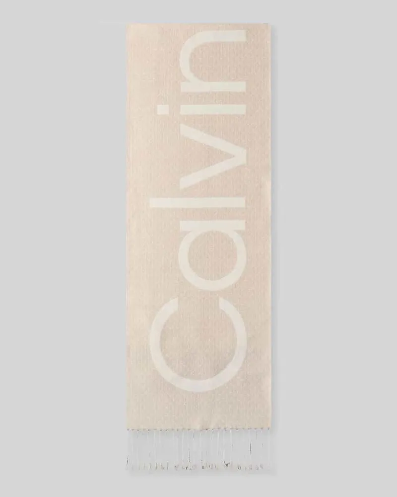 Calvin Klein Schal aus Woll-Mix Beige