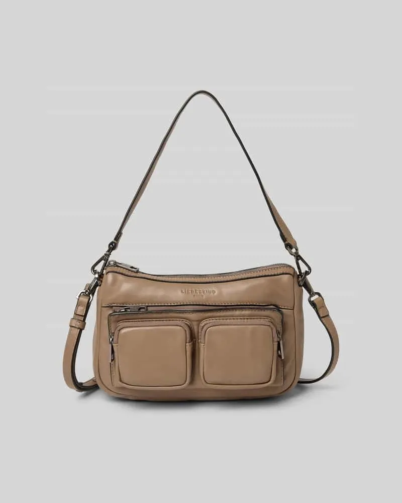 Liebeskind Umhängetasche aus Leder mit Logo-Detail Modell 'Maia Taupe