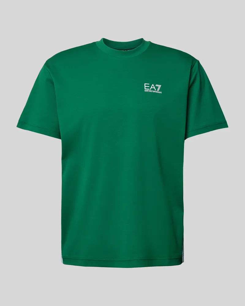 EA7 T-Shirt mit Label-Print Gruen