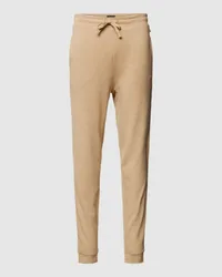 HUGO BOSS Sweatpants mit Eingrifftaschen Modell 'Premium Camel