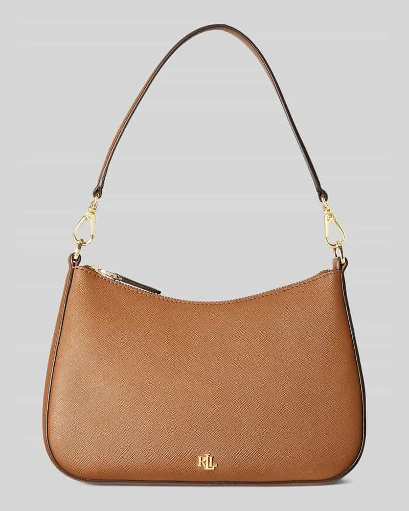 Ralph Lauren Umhängetasche aus echtem Leder Cognac